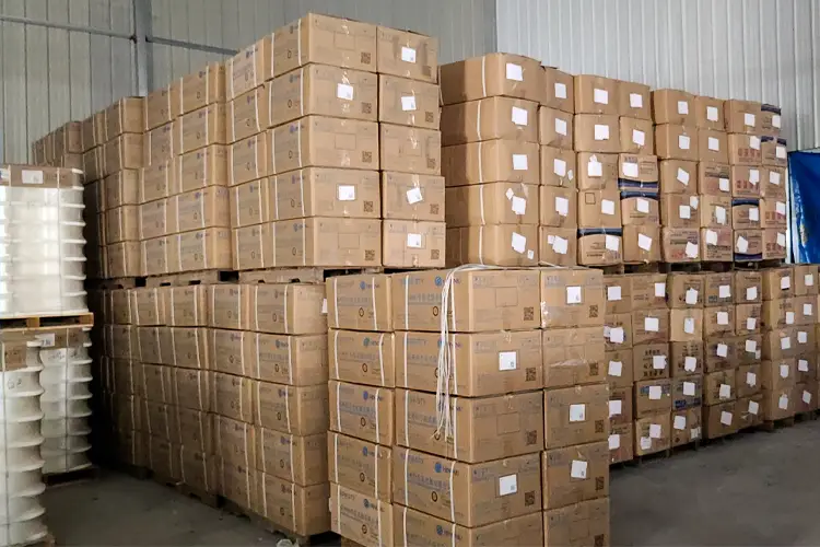 Raw Material Warehouse Raw DTY yarn warehouse, incoming QC inspection for polyester knit fabric manufacturing